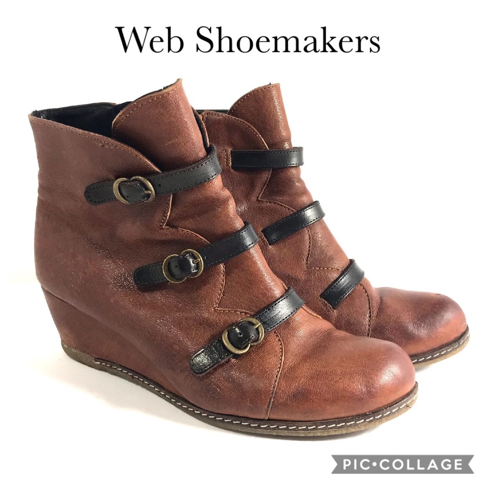 Web Shoemakers ankle boots brown leather 39